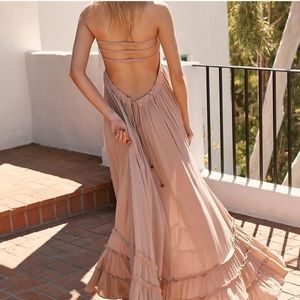 Free People Tan Maxi Dress